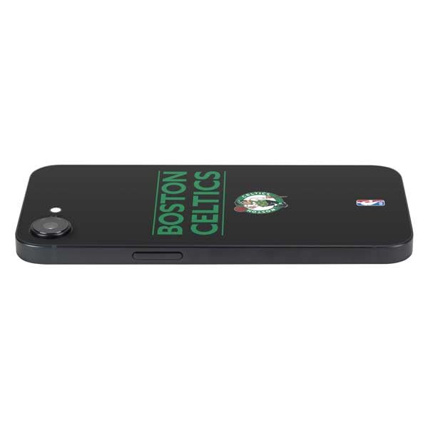 Skinit Decal Phone Skin Compatible with iPhone 16e - Officially Licensed NBA Boston Celtics Standard - Black Design