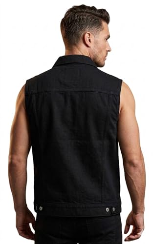 Chaleco Cafe Racer negro de hombre para evitar el viento sin agobios 2