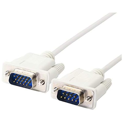 PNGKNYOCN DB9 to VGA Cable DB9 9 Pin Male to VGA Video 15 Pin Male Serial Cable RS232 to VGA Adapter Cable,for Computer,Printers, Scanners(4.5ft) Cover