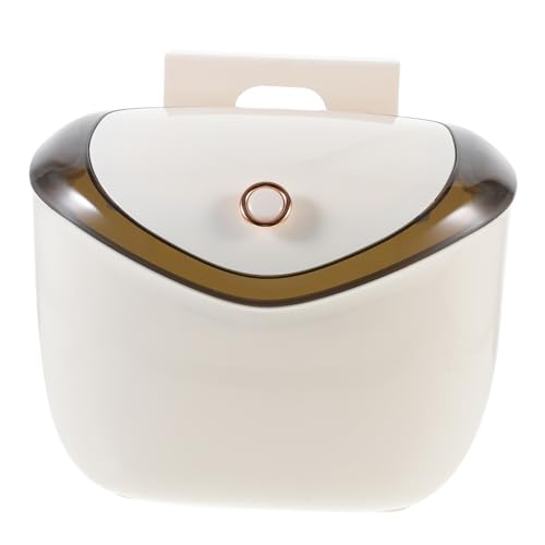 Caneca de basura rectangular para cocina con tapa y montaje en pared