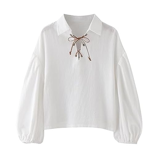 Generisch Camisa medieval para niños pequeños, camiseta con cordones, para Halloween, disfraz escocés jacobita, Camisetas interiores clásicas para niños, Blanco, 8-10 años | Ya disponible en tu tienda friki favorita! En mundofriki.es!
