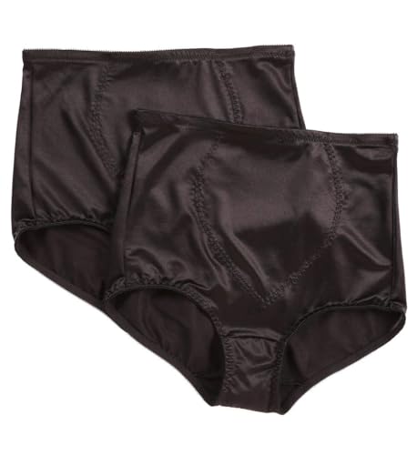 Bali Damen Bauch-Panel Strampelhose DFX710, 2er-Pack - Schwarz - X-Large