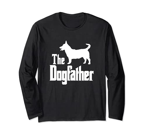 The Dogfather - funny dog gift, funny Lancashire Heeler Long Sleeve T-Shirt, Black