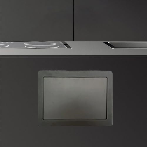 304 Stainless Steel Commercial Trash Can Cover, Easy Push Lid, Square Built-in Garbage Bin, Kitchen Countertop Trash Cover, Side Mount Chute Lid, Stylish & Durable