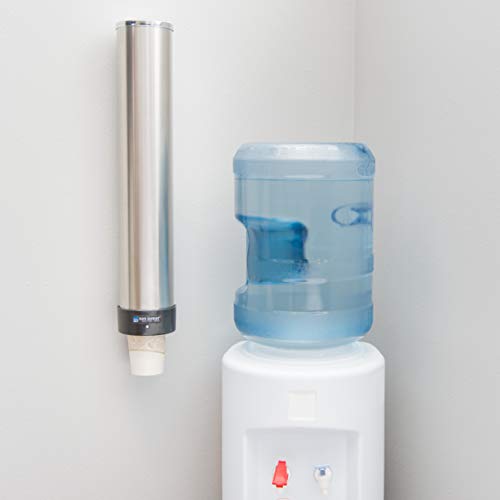 San Jamar C3400P Edelstahl Getränkebecher aus Pappe zum Herausziehen, Bechergröße, 350-710 mL, Rand Durchmesser 70-98 mm, Rohrlänge 597 cm