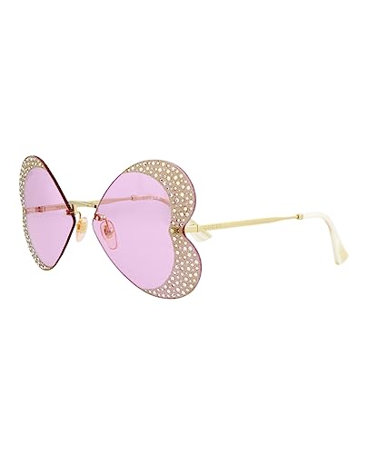 Gucci Cat Eye Sunglasses Gold Gold Pink Luxury Eyewear Made In Italy Metal Frame Designer Fashion for Everyday Luxury2