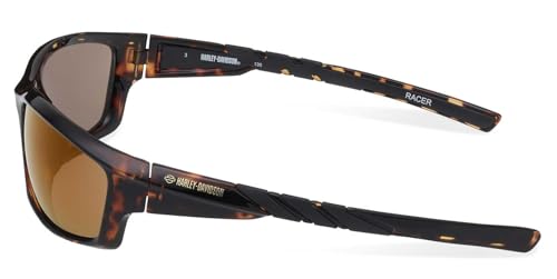 Harley-Davidson Women's Racer Square Sunglasses, Dark Havana Plastic Frames2