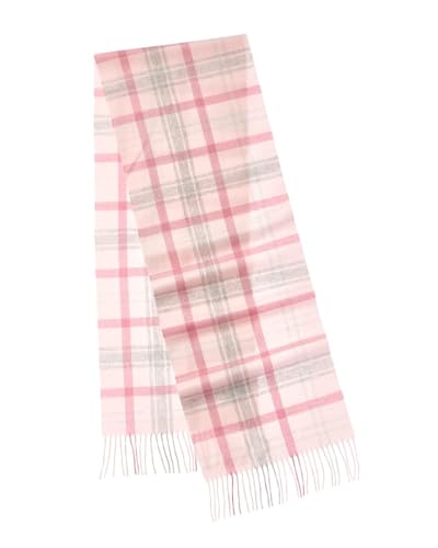 Scottish Plaid Cashmere Scarf, Pink2