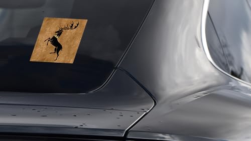 Image of Elektroplate Game of Thrones House Baratheon Dynamic Car Decal 3.5 inch | Officially Licensed - Weatherproof Automotive Grade Vinyl Sticker for Water Bottle, Laptop & More - Made in the USA