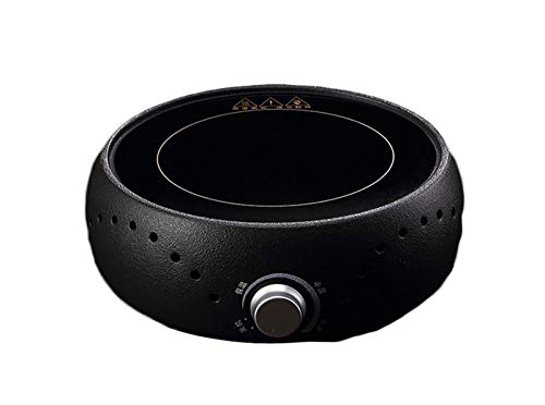 ZBINGAFF Estufa eléctrica de cerámica Mini pequeño té de calefacción té hogar inducción Estufa Escritorio Cocina Tetera de ebullición del Agua Solo Recipiente set850W (Color : Black) Cover