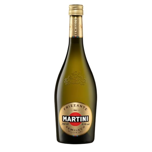 MARTINI Frizzante Semiseco, 10,5 Vol.-%, 75 cl / 750 ml, Premium-Perlwein mit lebendigem Charakter und ausgewogener Säure