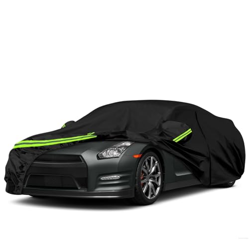 Image of Waterproof Car Covers Replace for 2009-2025 Nissan GT-R, 6 Layers All Weather Custom-fit Car Cover with Zipper Door & Windproof Bands for Snow Rain Dust Hail Protection