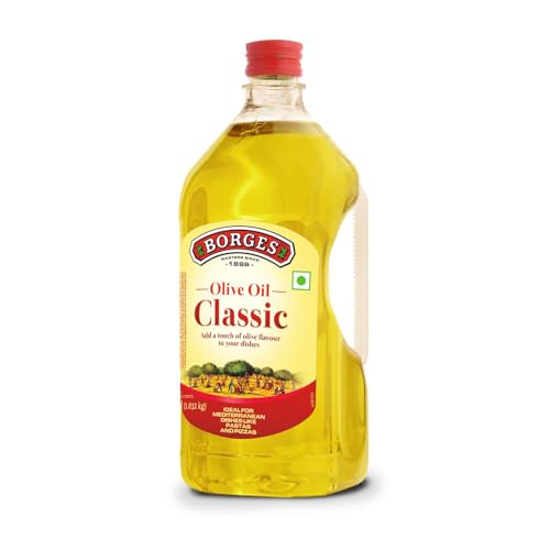 Image of Borges Classic Olive Oil - 2 L |Packed in Spain |75% MUFA | Rich in Antioxidants | Ideal For Mediterranean dishes like Pizza, Pasta and speciality dishes