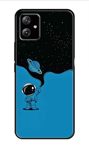 Image of Metal TPU Printed Back Cover for Motorola Moto G54 5G (Child Astronaut) 360 Degree Protection | Camera Protection -25092024(AH)