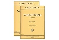 (2 Copies) PIANO SOLO KABALEVSKY, Dmitri 1746 Variations, Opus 40 (PHILIPP, Isidor) B07G7CLDY3 Book Cover