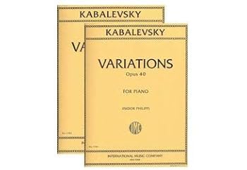 Unknown Binding (2 Copies) PIANO SOLO KABALEVSKY, Dmitri 1746 Variations, Opus 40 (PHILIPP, Isidor) Book