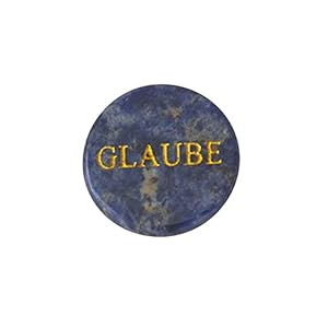 Handvleier rond Sodaliet “Geloof” ca. 3 cm