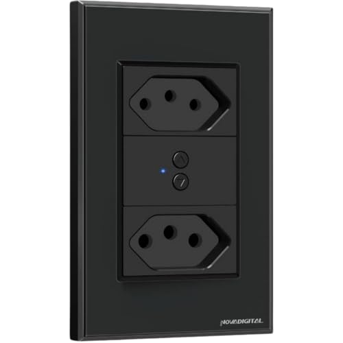 Tomada Inteligente Dupla Zigbee 10a 20a Novadigital NTS2 Tuya Sma...