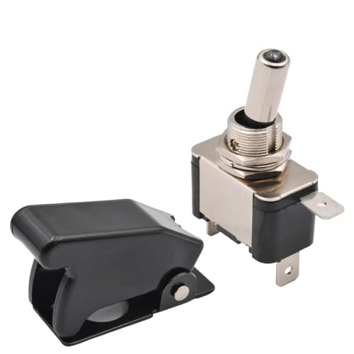 Interruptor de palanca LED de 12 V con tapa estilo avión para acabados premium