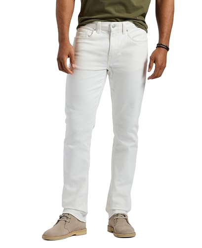 Buffalo David Bitton Men's Straight Six Jeans, Pure White, 30 x 30