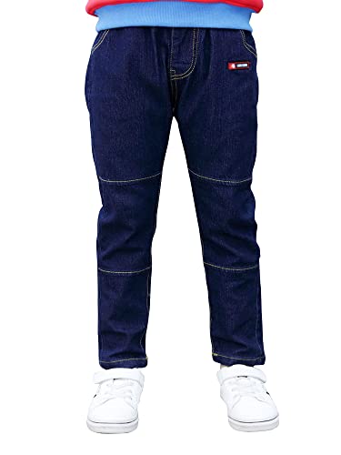Boys Pull On Jean Elastic Waist Outdoor Casual Jogger Denim Pants