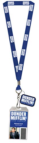 The Office Costumes Contest Ryan - The Office Dunder Mifflin Costume Lanyard Dwight or Michael Clear ID Badge