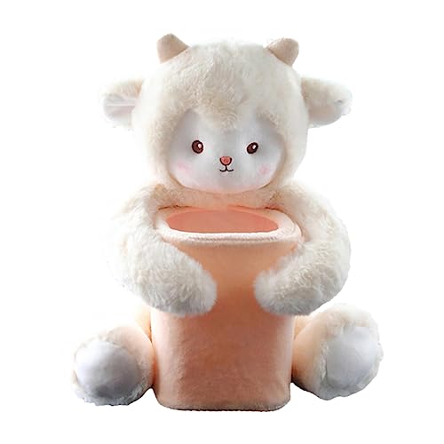ATORSE Creative Car Trash Can Cute Plush Toy Universal Tissue Cas...
