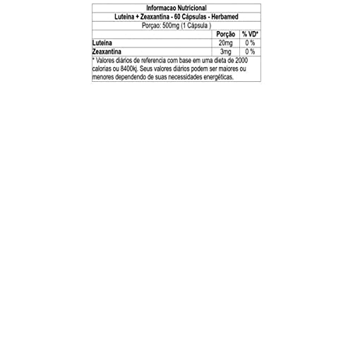 Luteina + Zeaxantina - 60 Cápsulas - Herbamed, Herbamed