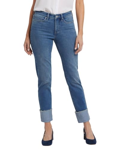 NYDJ Women's Sheri Slim Ankle Cuff Jeans in Costa Brava