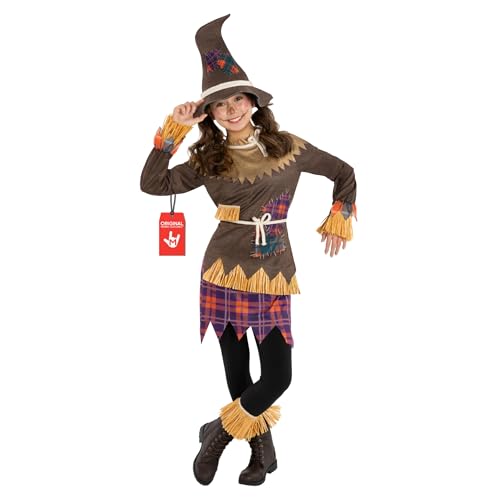 Morph Disfraz Espantapajaros Niña, Disfraz Espantapájaros Niña,Espantapajaros Disfraz Niña, Disfraz Espantapajaros Halloween, Disfraz Miedo Niña, Disfraz Halloween Niña, Disfraz Carnaval Niña Talla S