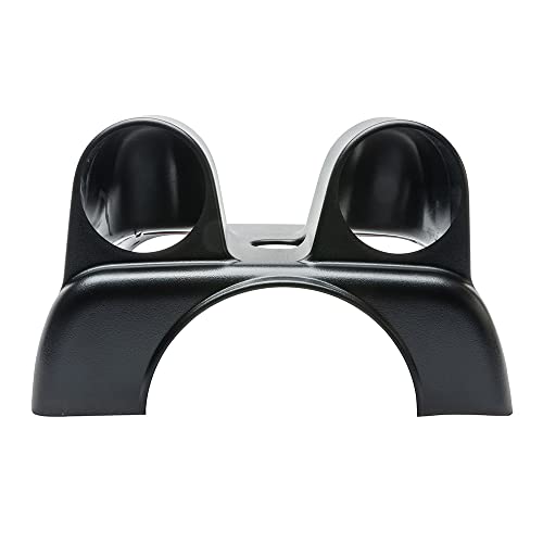 GlowShift Black Dual Steering Column Gauge Pod