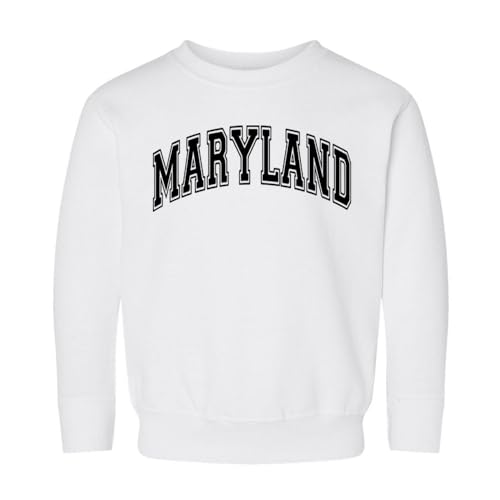 Arch Maryland Kids Sweatshirt Toddler 4T White
