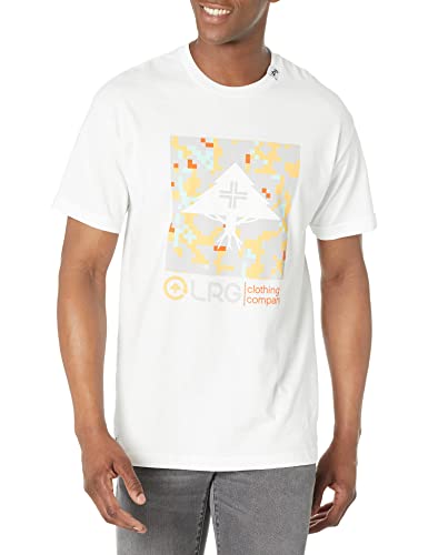 Lrg Lifted Research Group Men's Camo Collection T-Shirt, Glitch Box White, 2X #TOP23
