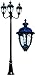 DABMAR LIGHTING GM9303-LED6-VG Three Head Post Fixture LED 6W 85-265V, Verde Green
