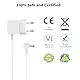 5V 1A Baby Monitor Netzteil 2Meter, Ladekabel für HelloBaby HB50, HB66 Eltern und Baby Einheit Ersatzkabel Netzteil Ladegerät (Weiß, 2M)