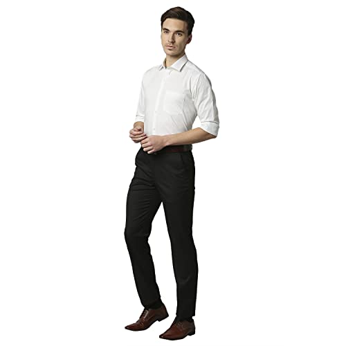 Image of Park Avenue Men's Pure Cotton Stripe Pattern Slim Fit Semi Cutaway Collar Full Sleeve Formal Shirt