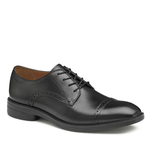 Johnston & Murphy Men’s Ronan Cap Toe Shoes | Dress Shoes for Men | High Rebound Outsole | Leather Upper & Lining | Removable, Molded Cushioned Insole