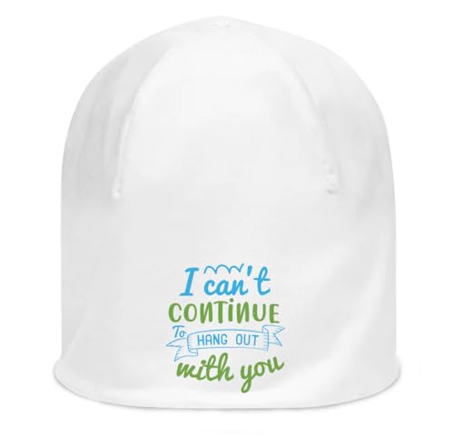 Bonnet souple coton blanc slogan imprimé mode urbaine unisexe extensible