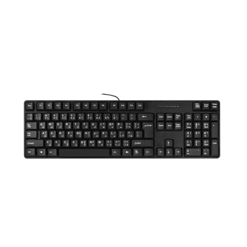 Clavier filaire arabe anglais USB à 104 touches pour ordinateur de bureau