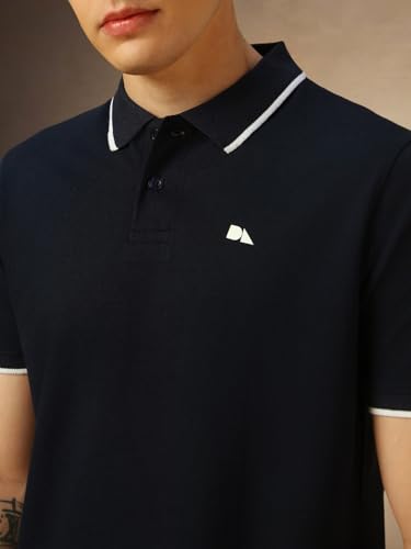 Image of Dennis Lingo Men's Poly Cotton Loose Fit Solid Half Sleeve Polo T-Shirt