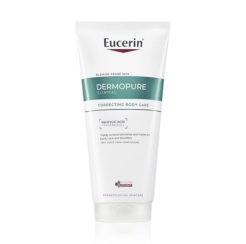 Eucerin DermoPure Clinical Correcting Body Care 200ml,Body Moisturiser with Salicylic Acid & Thiamidol,Reduces Blemishes & Acne Marks,Hydrating Moisturising Cream for Blemish-Prone Skin,Fast-Absorbing