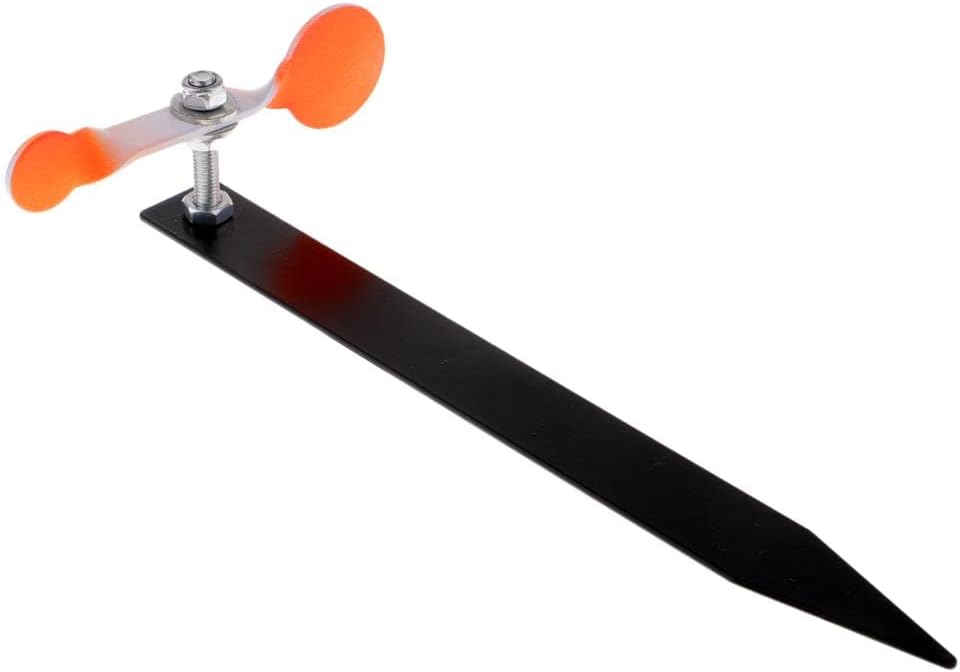 Heavy Duty Stainless Steel Spinners Target for Hunting and Practice | 30cm Ground Pole | Portable Design, as described, Black+Orange