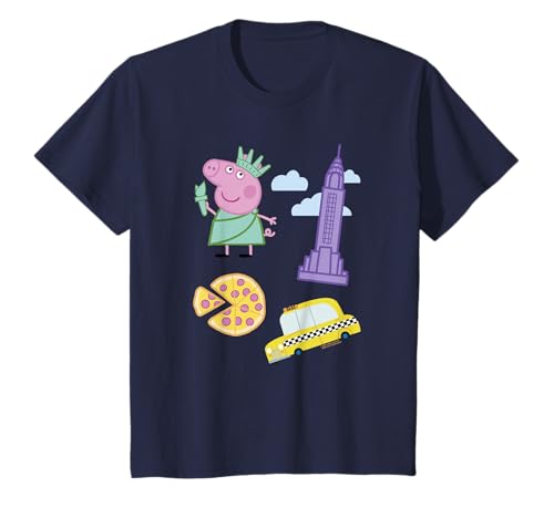 T-shirt Peppa Pig enfant Statue de la Liberté vêtement coton New York original