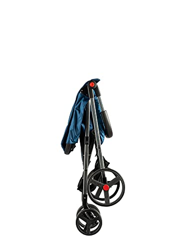 Klappbarer Einkaufstrolley Rolser Basquet Polar 4 große Räder (2 drehbare) - Marino – Bild 7