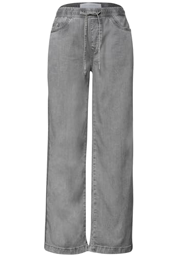 Jean large gris Street One Studio taille élastique en Authentic Wash