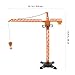 Gadpiparty Tower Crane Toy for Boys 1:16 Scale Construction Vehicle with Winch Hook Engineering Playset for Boys and Girls Interactive Model for Playground and Educational