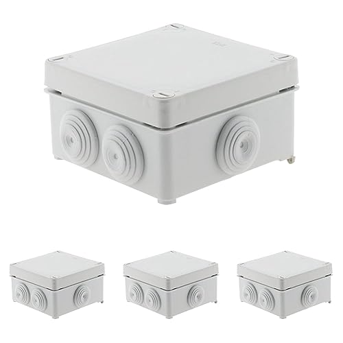Boîte étanche carrée 100x100x50 à visser 1/4 de Tour IP 55 (Lot de 4)