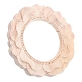 Resistente: fabricado con materiales resistentes, este espejo decorativo tallado mantiene su forma con el tiempo, lo que lo convierte en un marco de fotos de madera maciza vintage confiable para fotos preciadas, decoración de bodas vintage, marco de fotos para el hogar