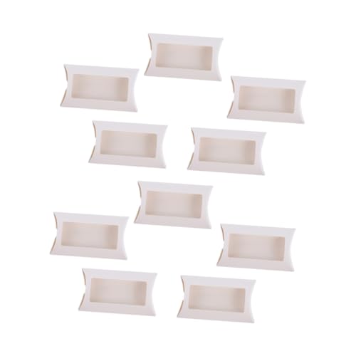 Parliky 10個 折りたたみ式クリア窓付き紙製キャンディーパッケージボックス 素材使用 ミニ 用 紙製お菓子箱 結婚式装飾にも対応