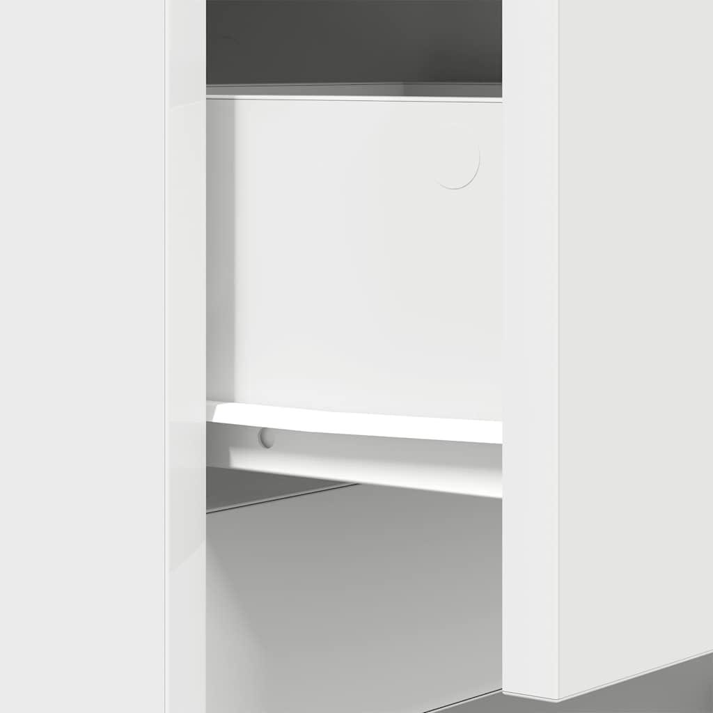 vidaXL Szafka nocna Biała 39x35x65 cm Drewno klejone